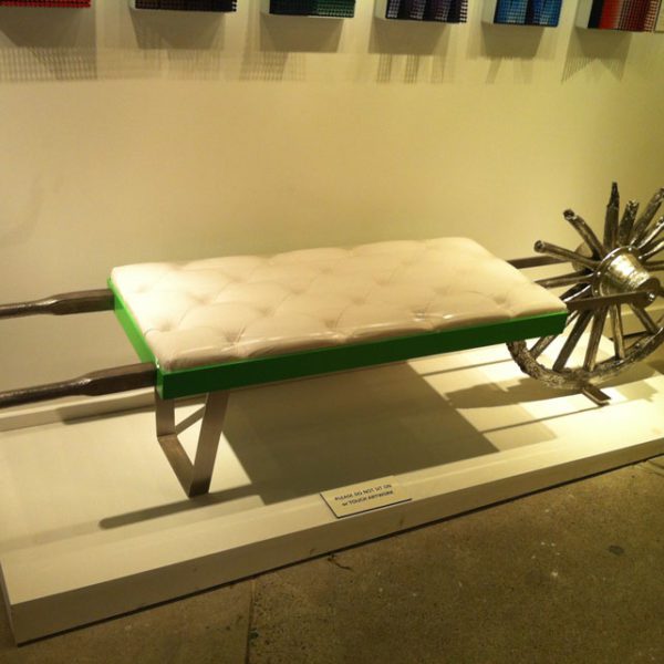 Wagon wheel bench