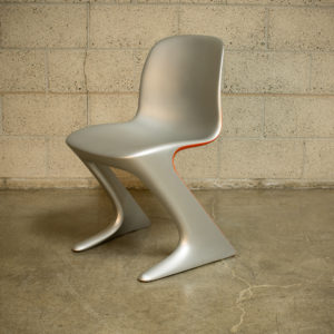 Molded Chair composite finished in matte silver