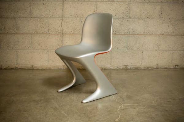 Molded Chair composite finished in matte silver